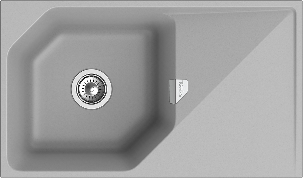 RIVELATO Мойка LOCUS 85 1-чаш 850*500 grigio metallizzato арт., фото 1